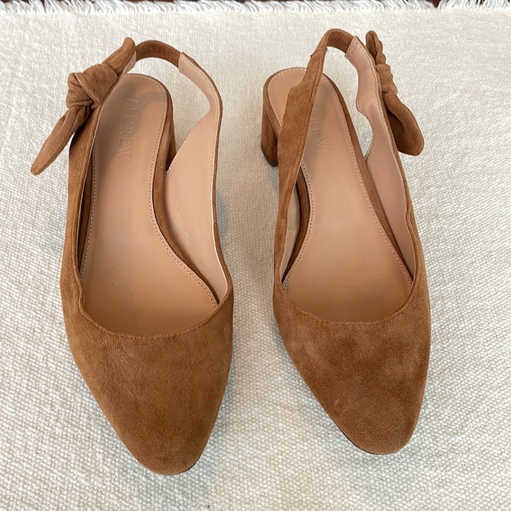 J Crew Suede Slingback